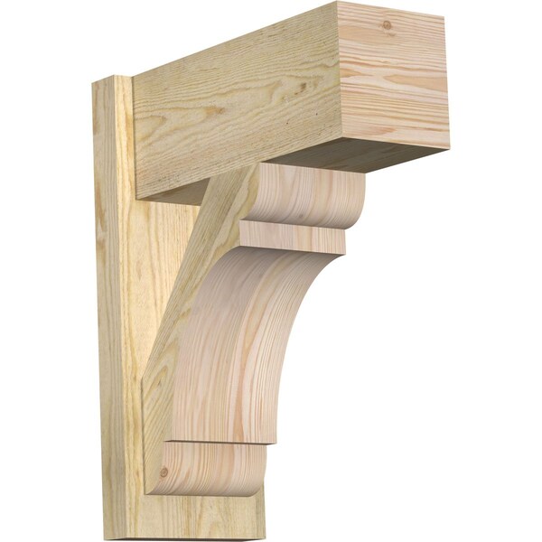 Ekena Millwork Olympic Block Rough Sawn Outlooker, Douglas Fir, 8"W x 18"D x 22"H OUT08X18X22OLY05RDF - main